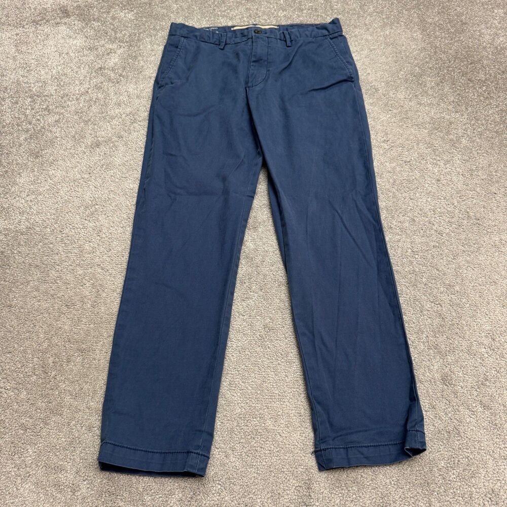 Banana Republic Live-In Skinny Fit Chino Pants Mens 32x30 Navy Blue Crescent